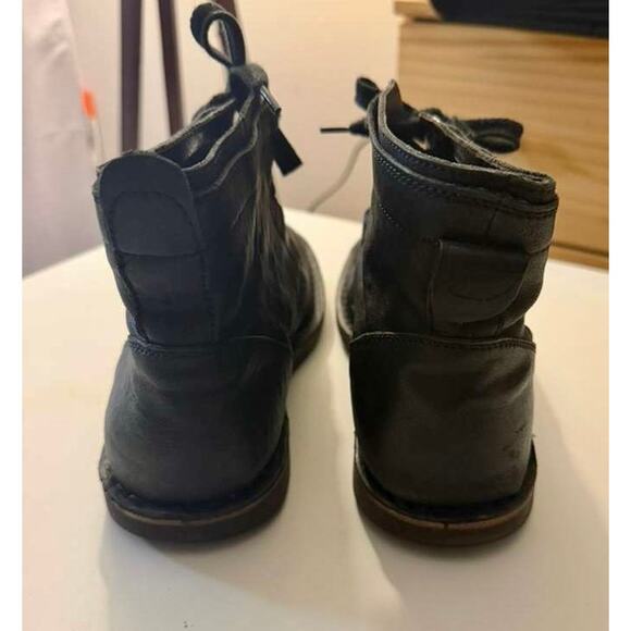 JOHN VARVATOS Leather Lace-Up Boots / Shoes EUC Size 10 EUC EUC John Varvatos Star USA Barrett black leather lace-up  main image 3